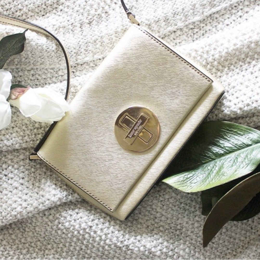 Kate Spade Gold Newbury Lane Cross-Body Purse